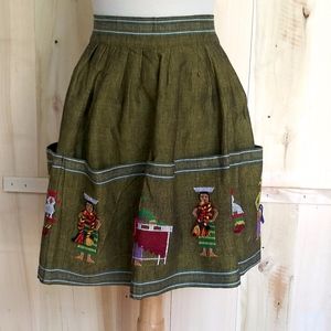 Guatemalan Hand Embroidered Apron Cotton